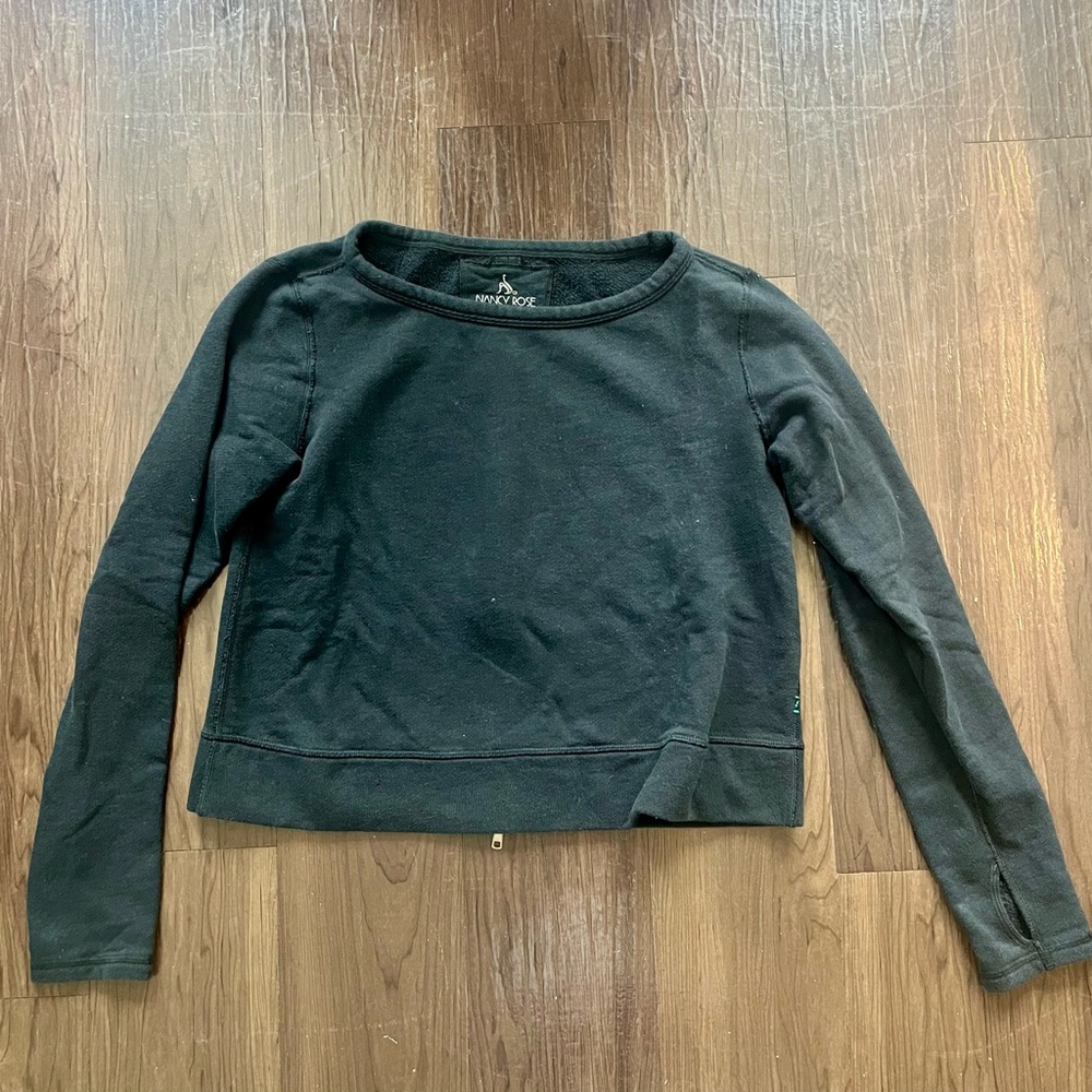 Nancy Rose Performance Black Long Sleeve Sweatshirt
